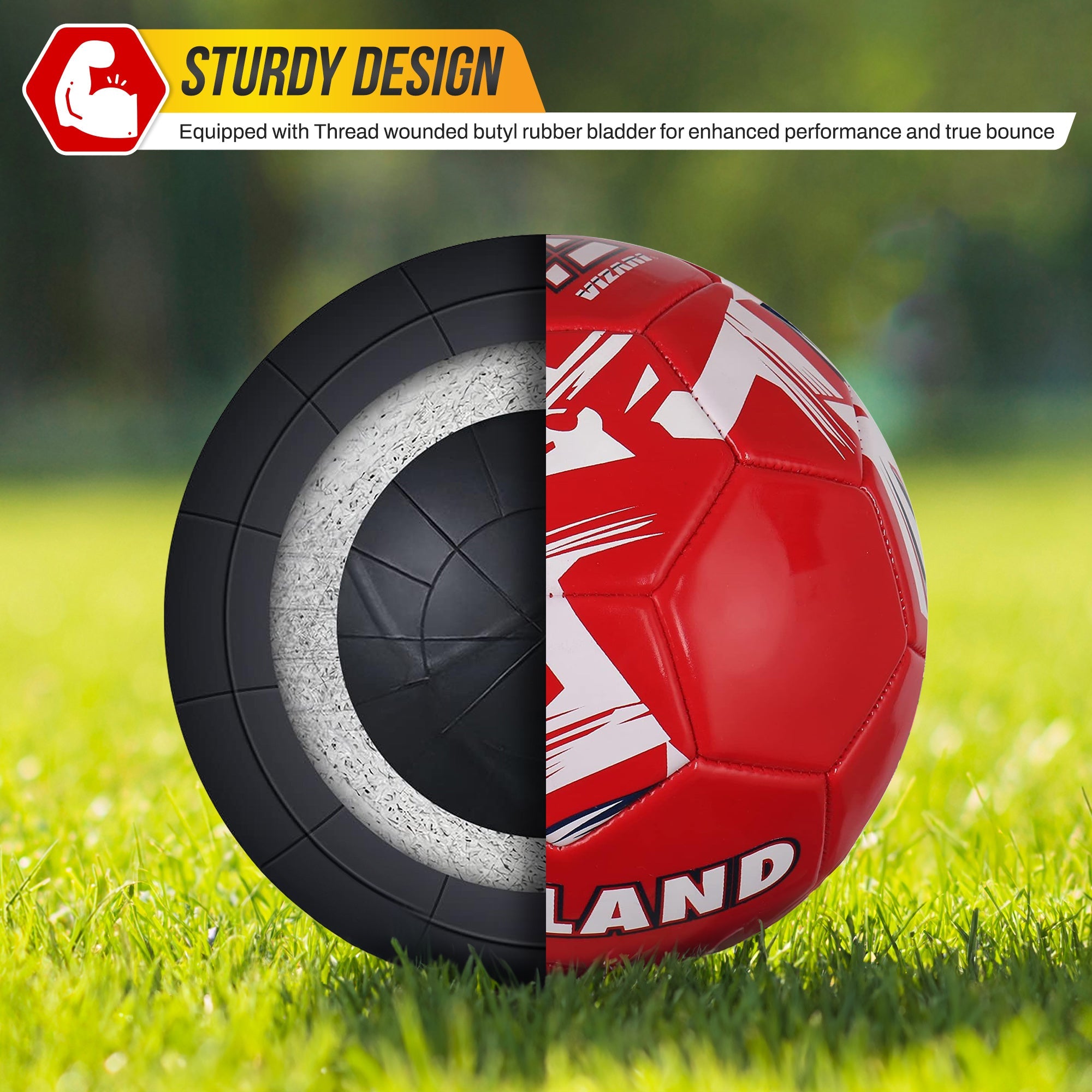 Mini National Team Soccer Balls-England Red