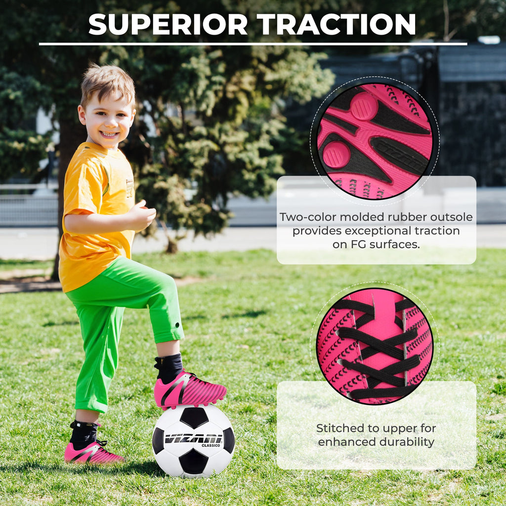 Impact Firm Ground Soccer Shoes -Pink/Silver