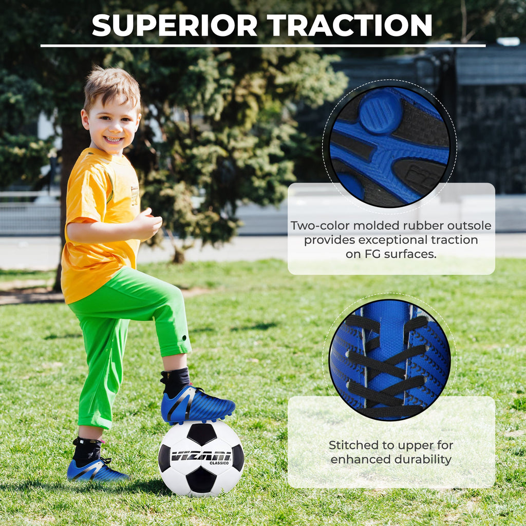 Impact Firm Ground Soccer Shoes -Blue/Silver