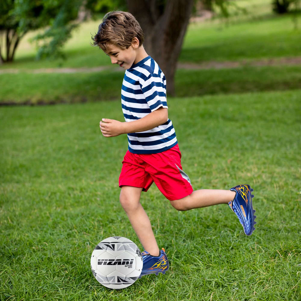Vizari Youth Firm Ground Soccer Cleats – Blaze Blue/Orange
