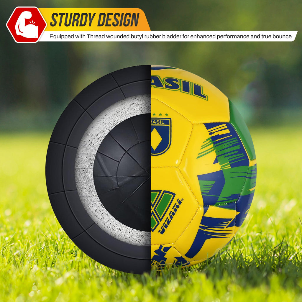 National Team Soccer Balls-Brazil Yellow