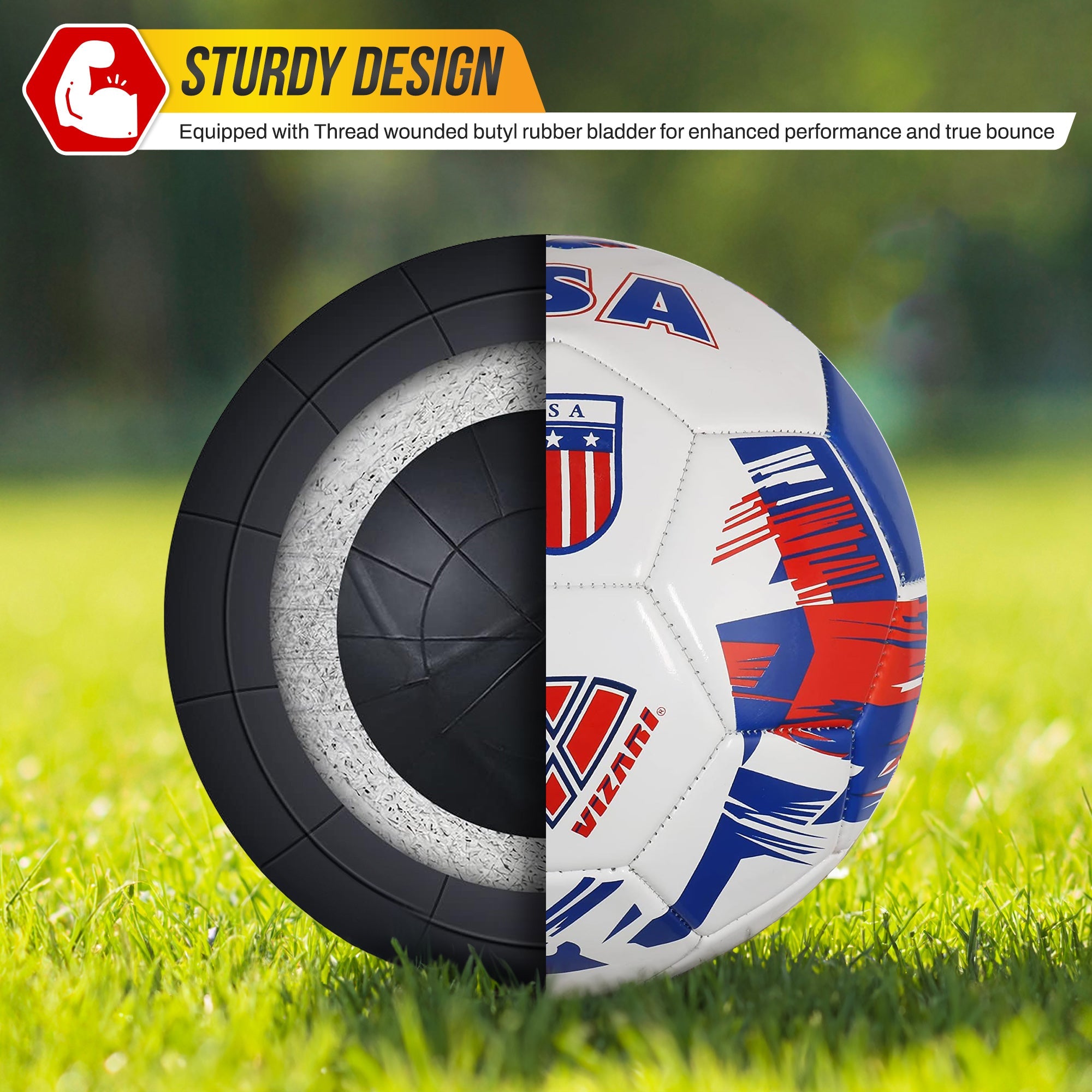 National Team Soccer Balls / Country Ball - USA White