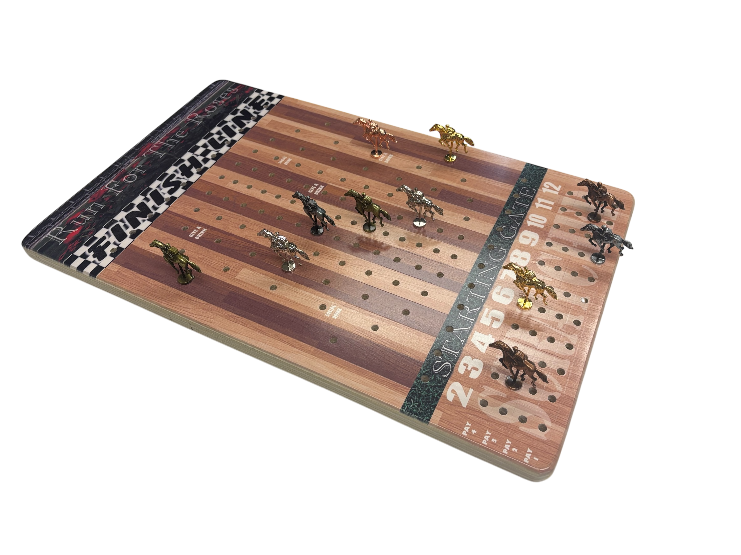 The Horse Race Party Game Striped Track Edition
