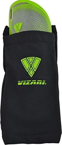 Vizari Atletico Soccer Shin Guards with Compression Pocket Sleeve – Green/Grey