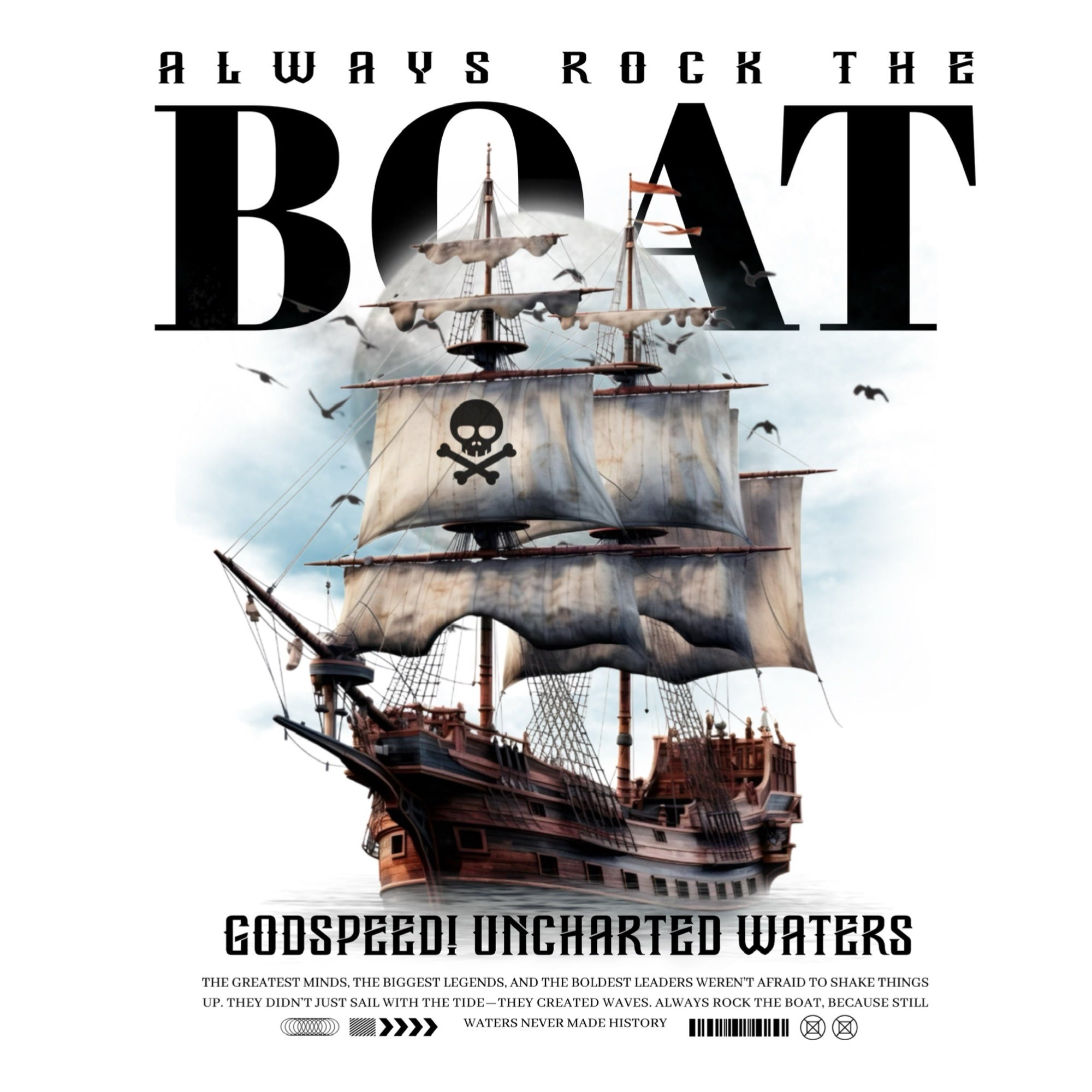 Always Rock The Boat T - Black