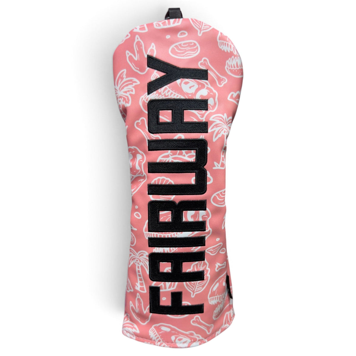 "Fossil Fairways" Fairway Headcover – Premium Faux Leather Fairway Cover – Elastic Fit – Embroidered Letters