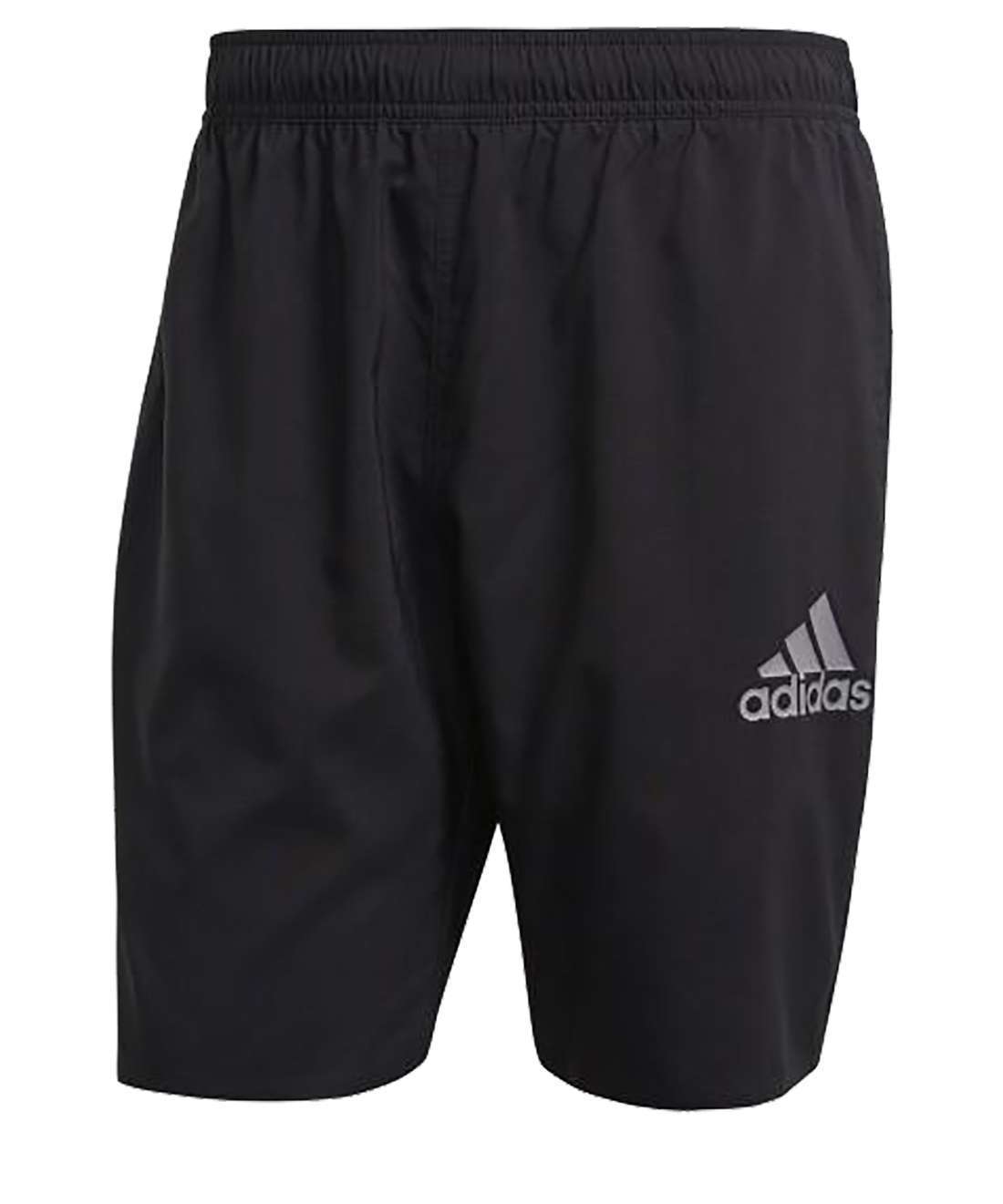 adidas Men's Solid Classic Length Swim Short - BLACK/GREY THREE
