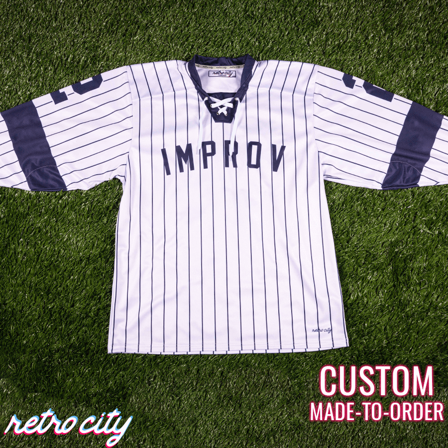Jerry Seinfeld Improv Custom Lace-up Hockey Jersey Sweater