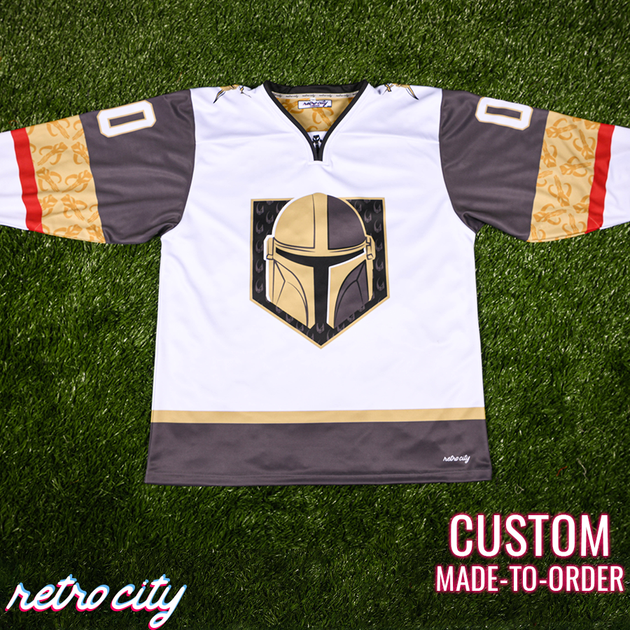 Mando Bounty Hunter Hockey Jersey Sweater (White)