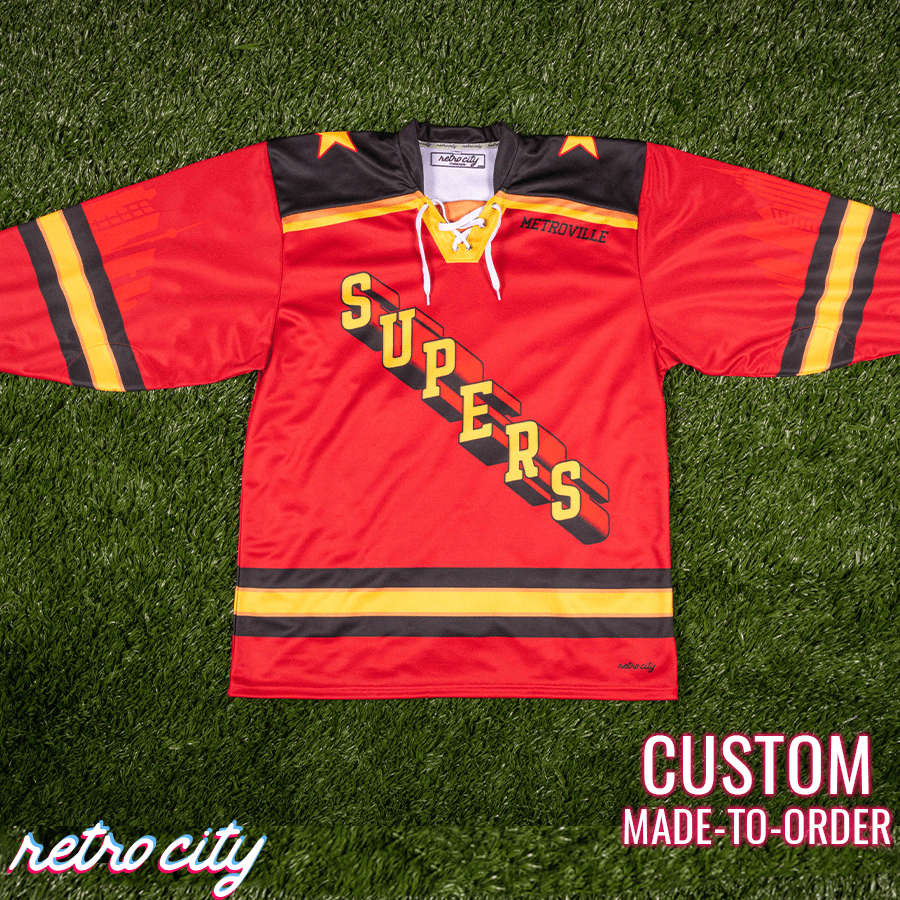 Metroville Supers Lace-Up Hockey Jersey