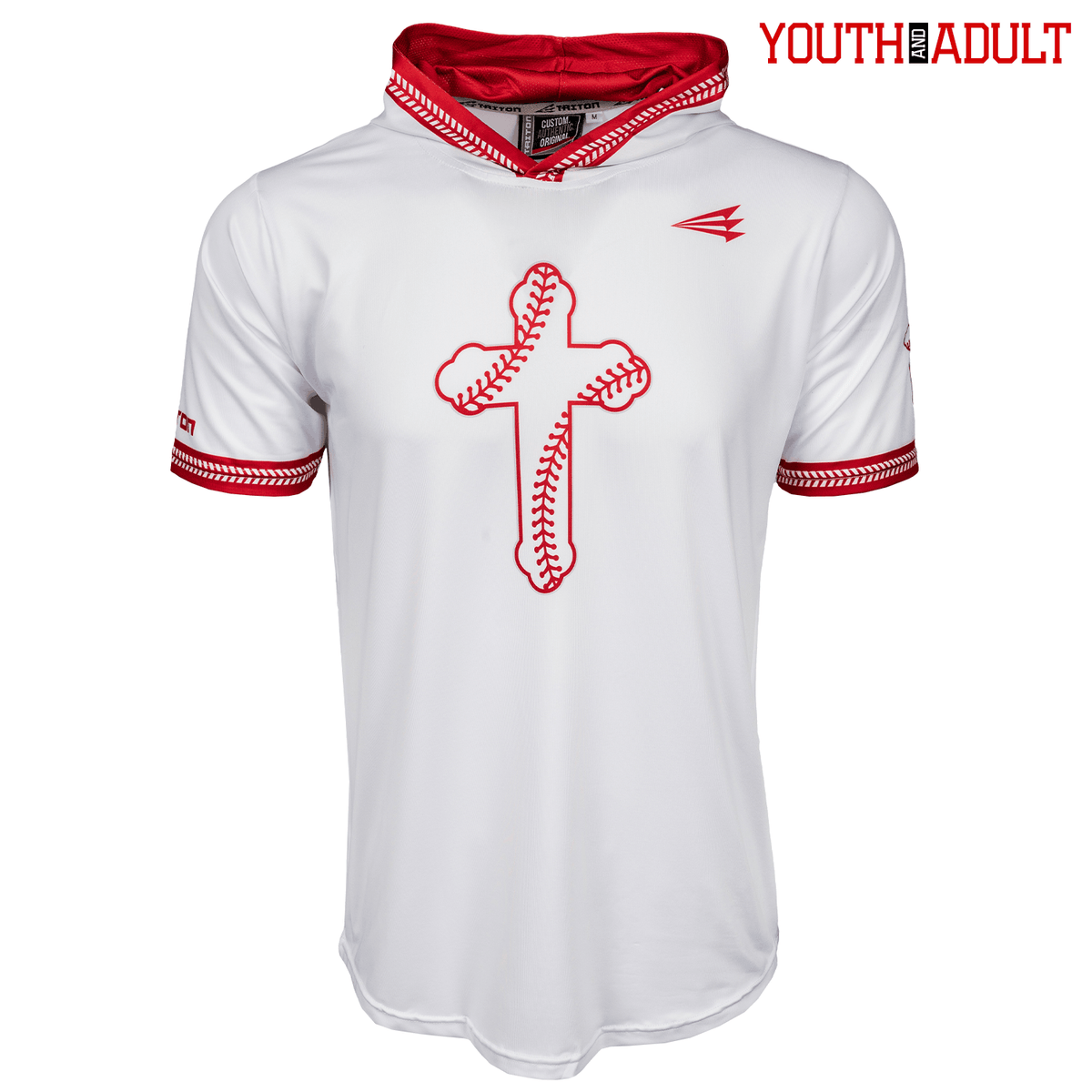 Baseball Seam Cross HyperMAX Short Sleeve Hoodie