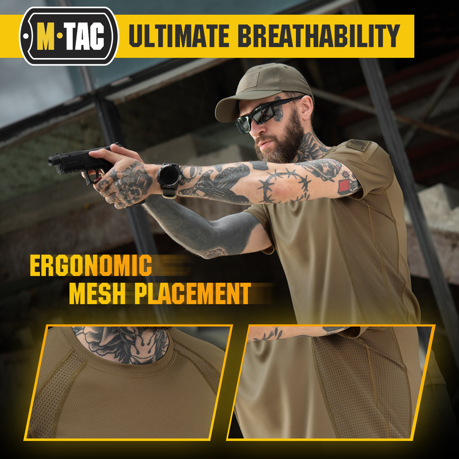 M-Tac T-Shirt Athletic Tactical Gen II with Loop Panels (Set of 3)
