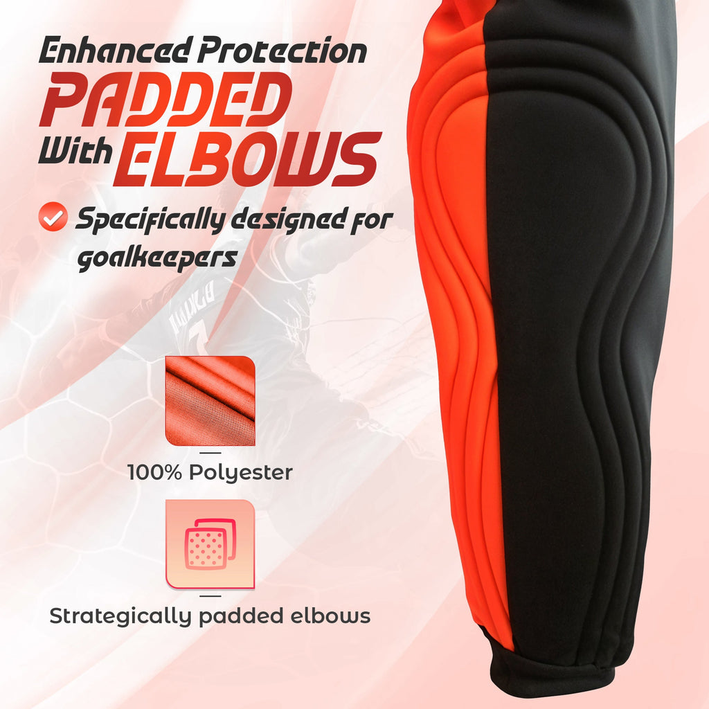 Vizari Vallejo Goalkeeper Jersey with Padded Elbows – Orange/Black