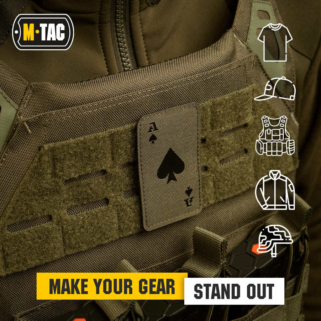 M-Tac patch Ace of Spades Laser Cut - (Set of 2)
