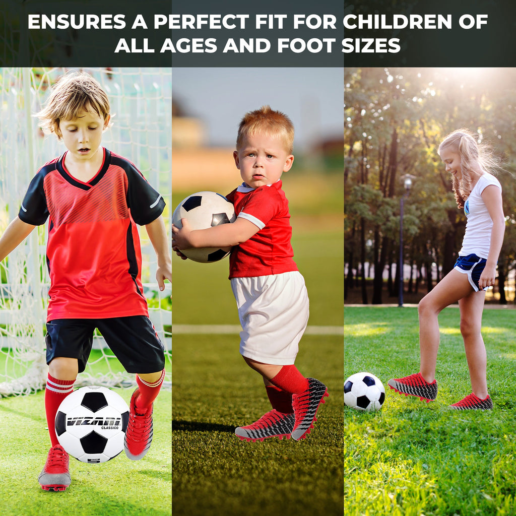 Bolt Firm Ground Soccer Shoes -Red/Black/Silver