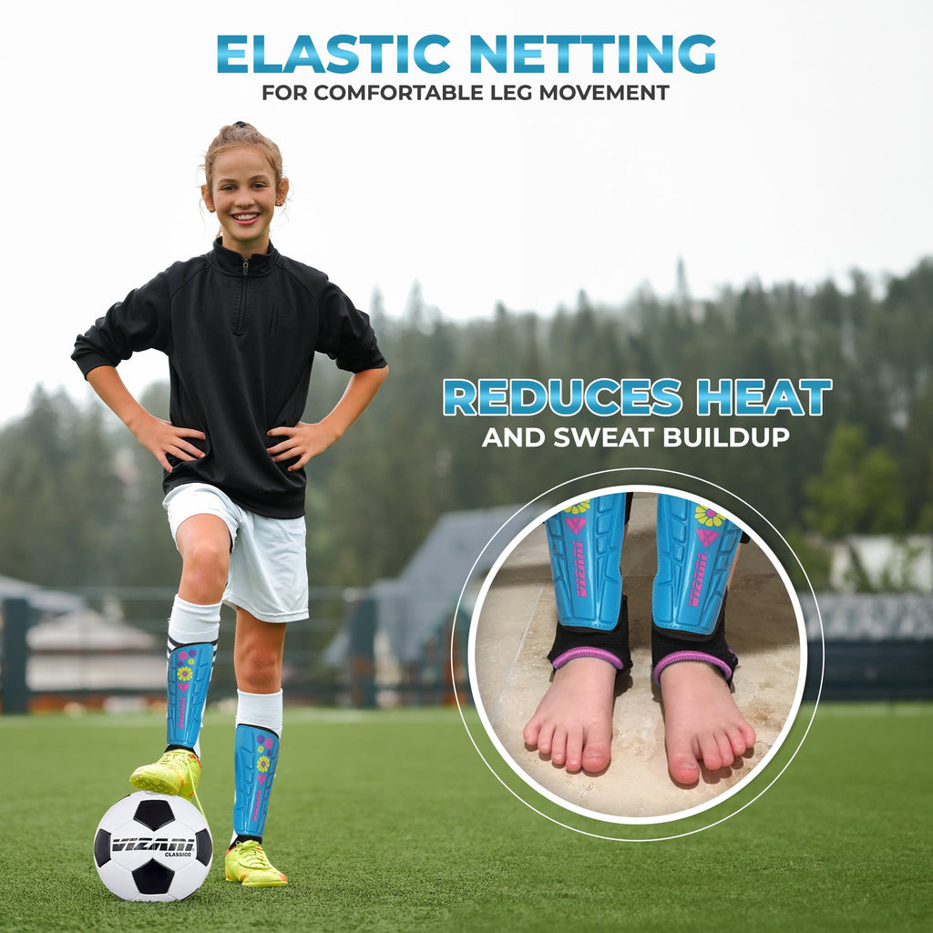 Blossom Soccer Shin Guard-Blue