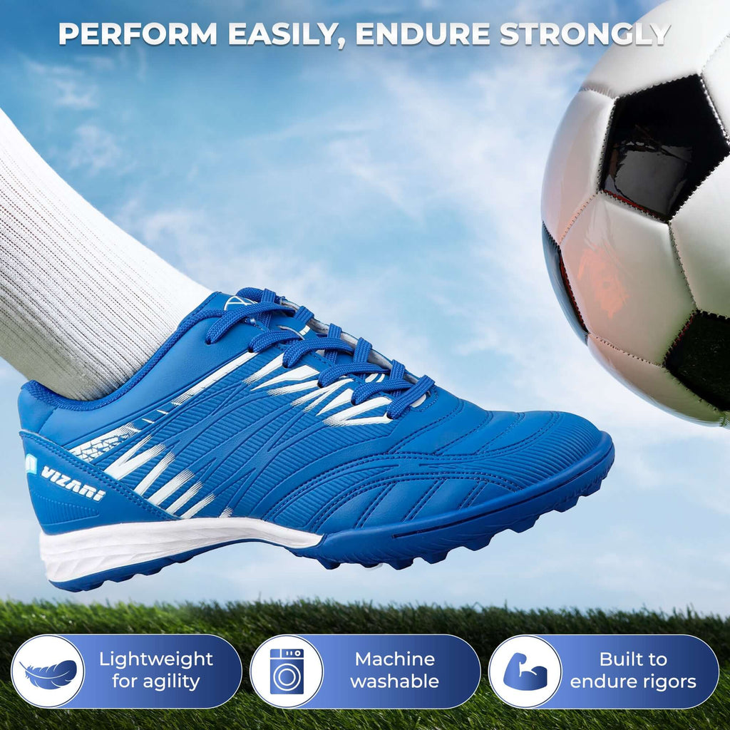 Vizari Valencia Turf Soccer Shoes – Royal/White
