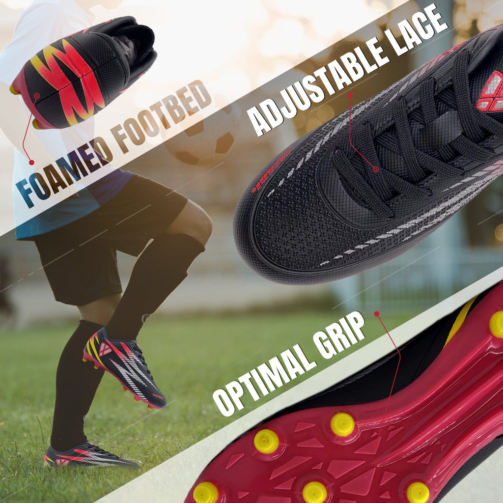 Bodega Junior Firm Ground Soccer Cleats - Black