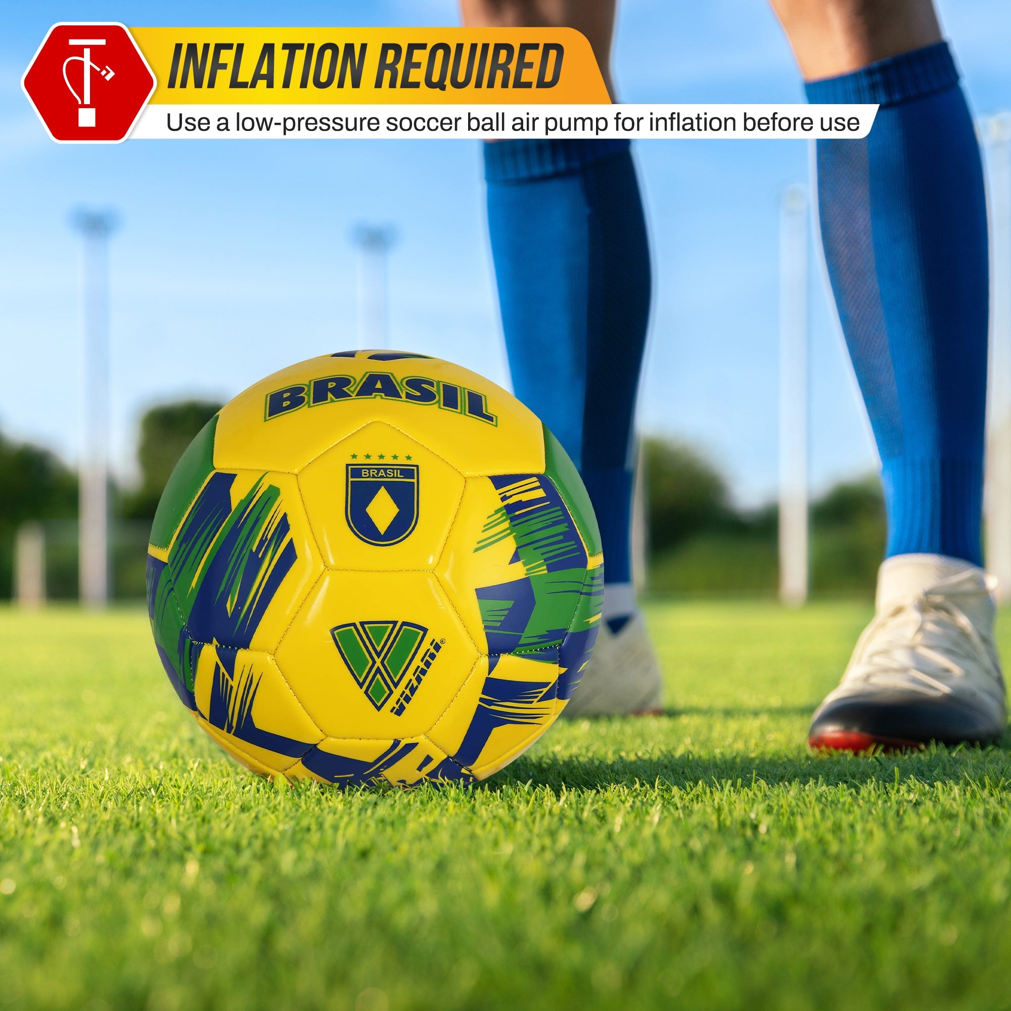 National Team Soccer Balls-Brazil Yellow