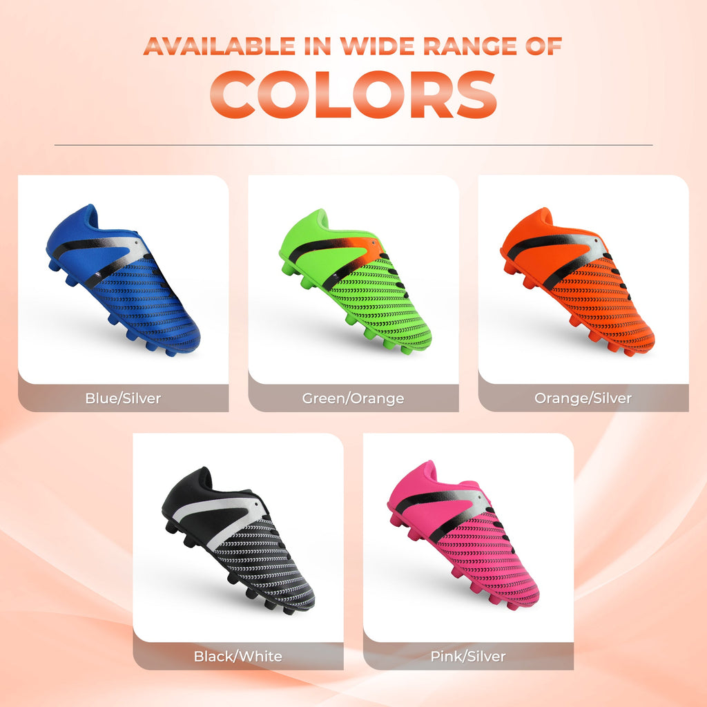 Vizari Impact Firm Ground Soccer Shoes – Orange/Silver