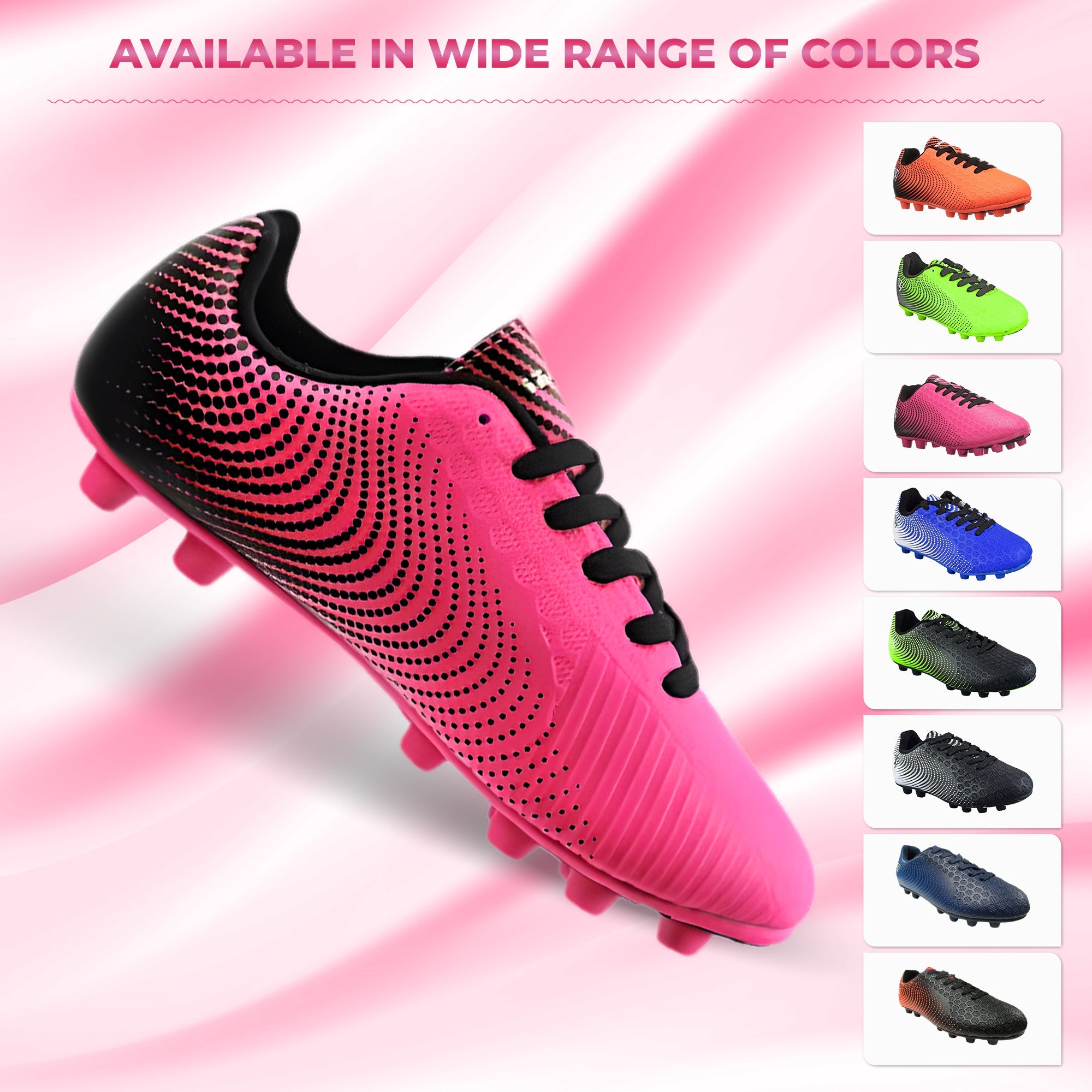 Stealth Firm Ground Soccer Shoes -Pink/Black