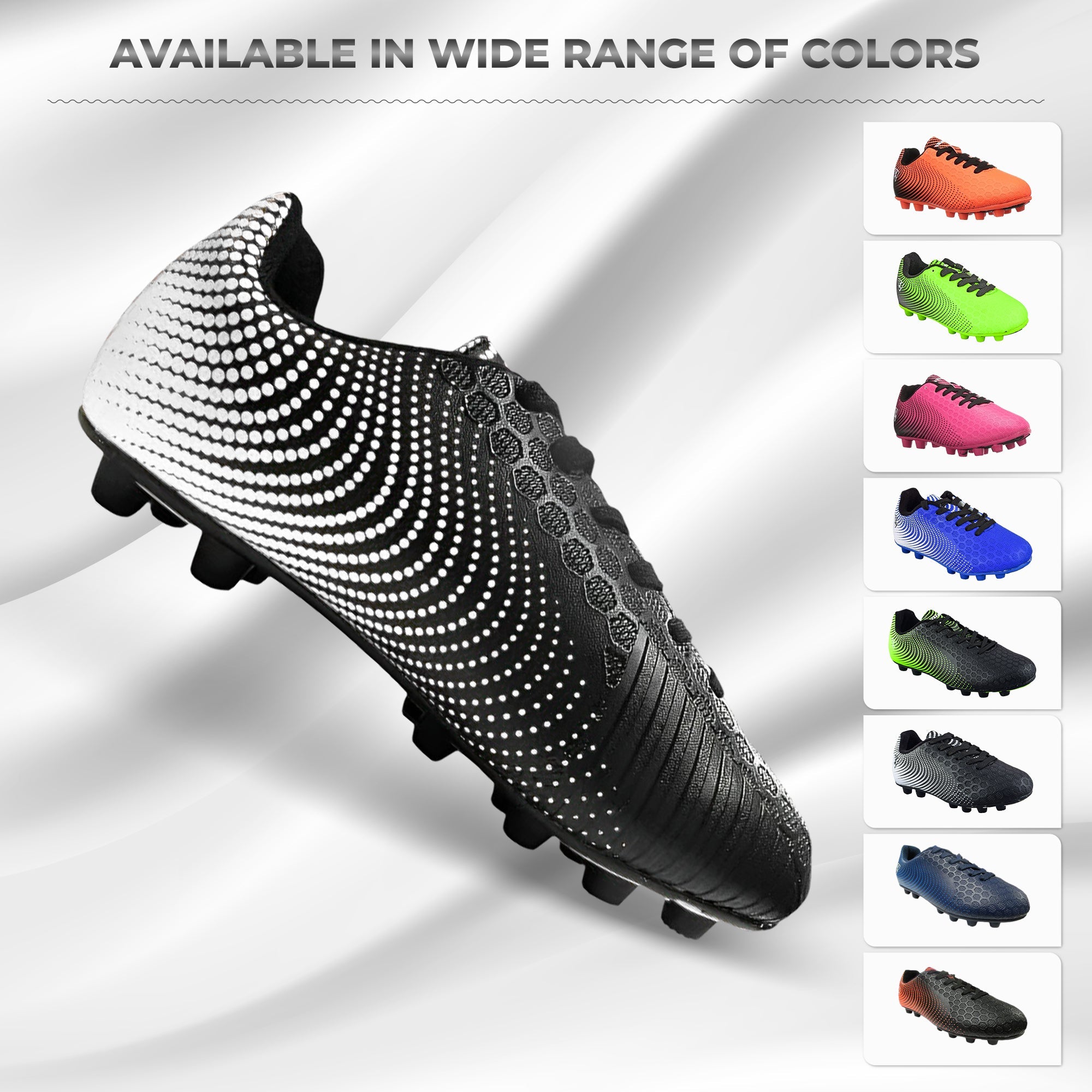 Youth Stealth Firm Ground Soccer Shoes -Black/White