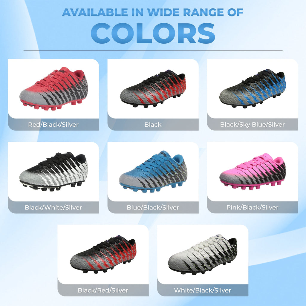 Bolt Firm Ground Soccer Shoes -Black/Sky/Silver