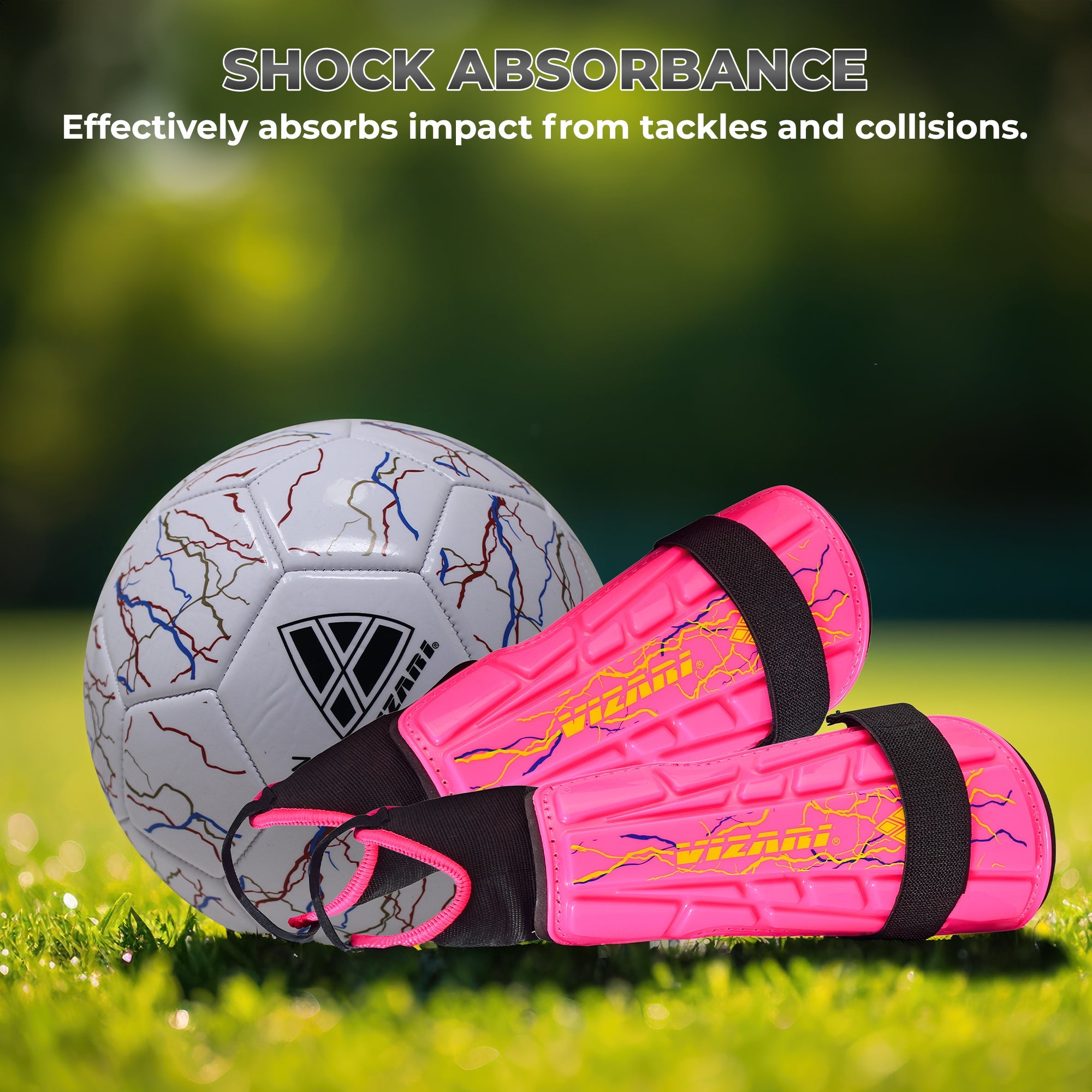 Zodiac Soccer Shin Guard with Detachable Ankle Protection-Pink