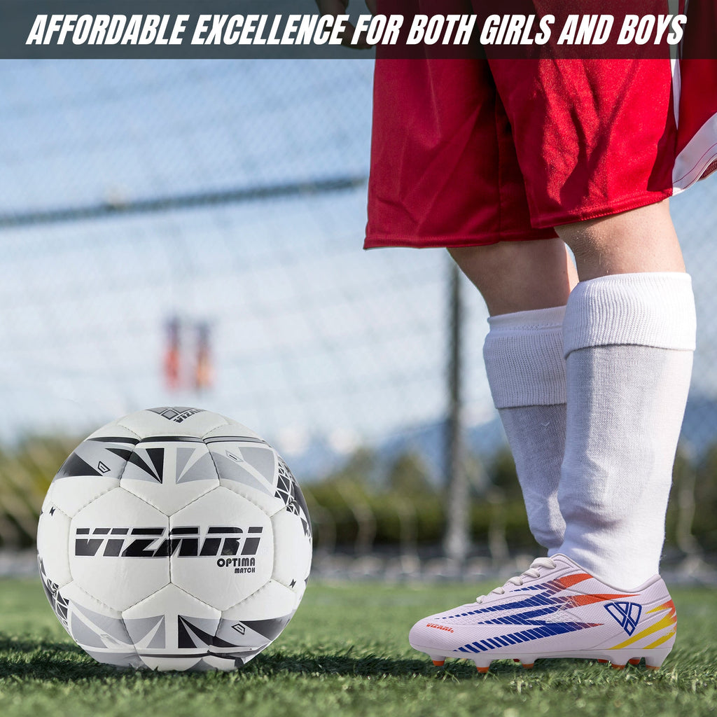 Bodega Junior Firm Ground Soccer Cleats - White