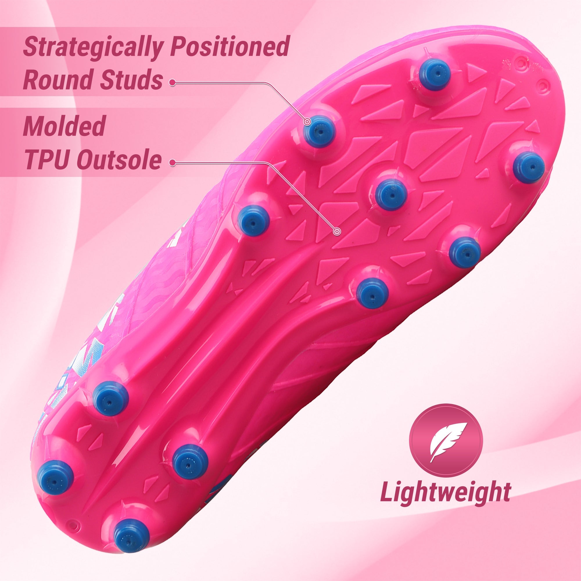 Pismo Junior Firm Ground Soccer Cleats - Pink