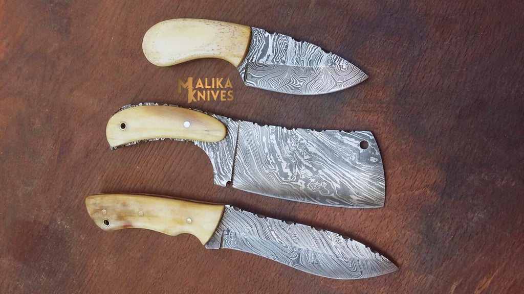 Handmade Hunting Knives Set | Camel Bone