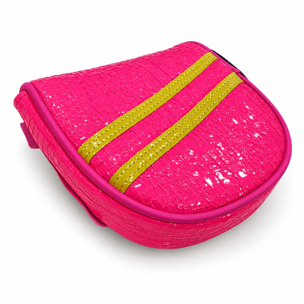 Pink & Yellow Stripe DF3 Center-Shaft Mallet Putter Cover