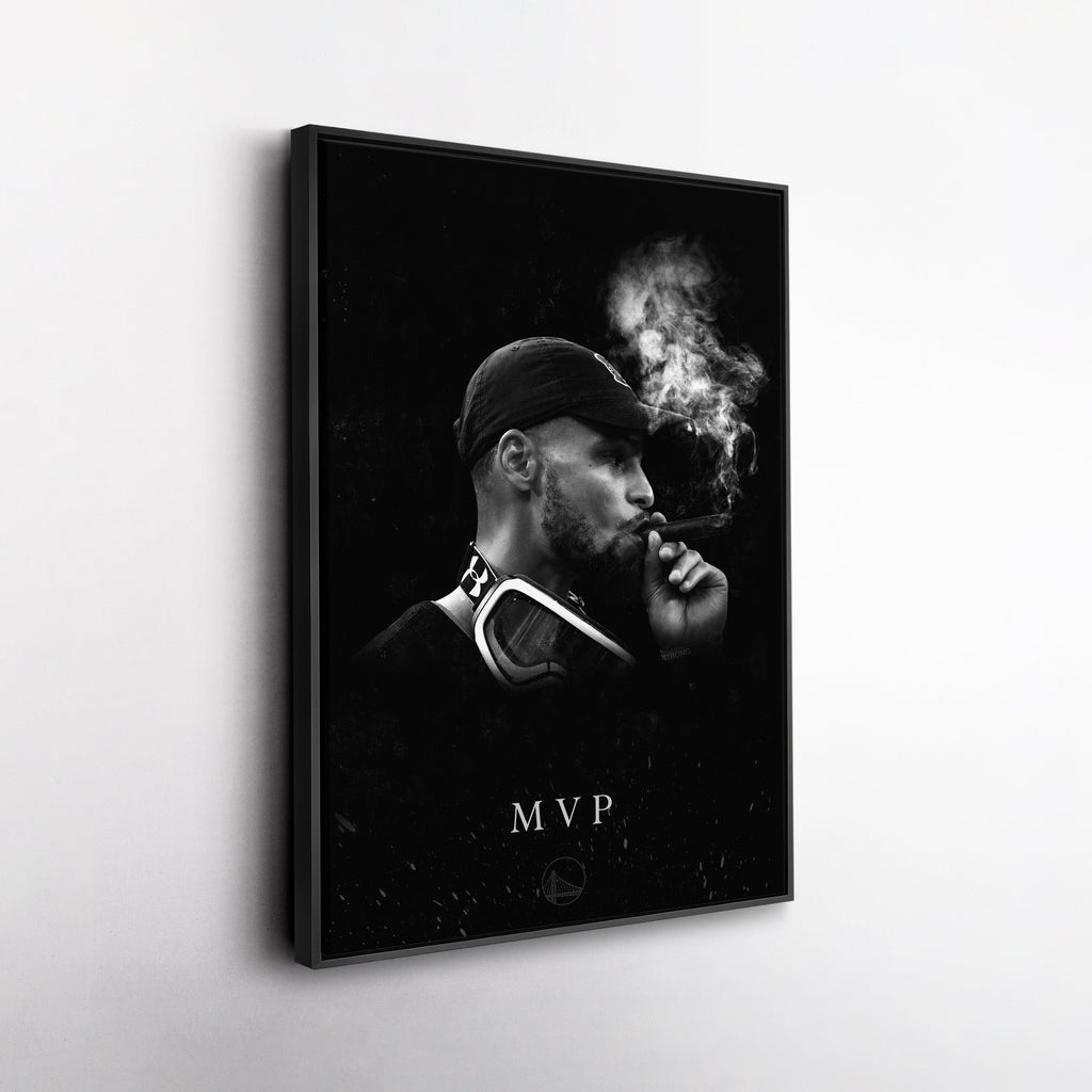 Stephen Curry Cigar Canvas – NBA Champion Wall Art