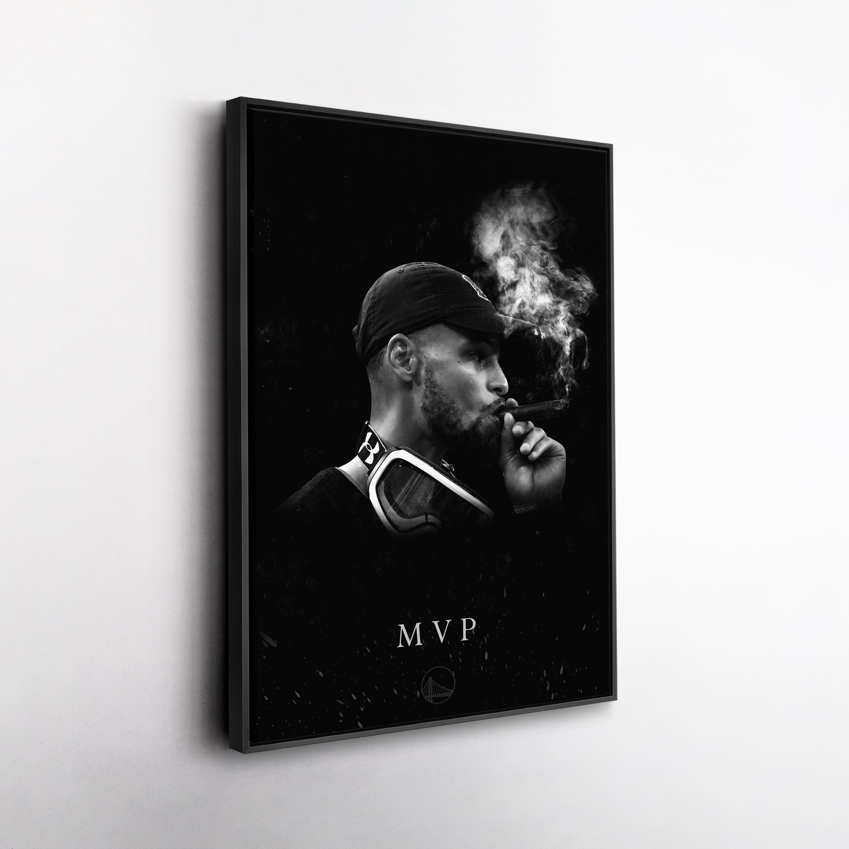 Stephen Curry Cigar Canvas – NBA Champion Wall Art