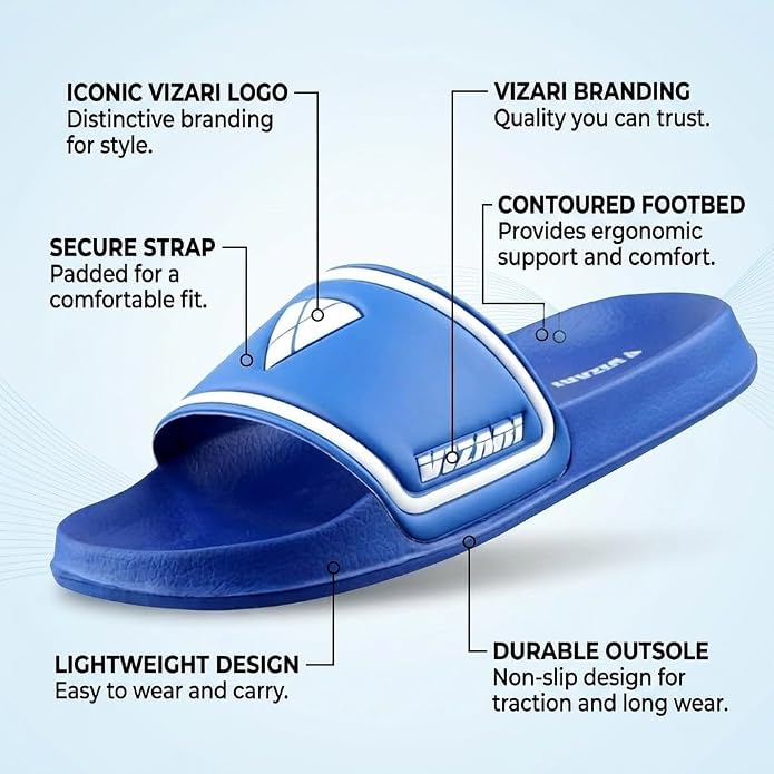 Vizari Youth Soccer Slide Sandals – Blue