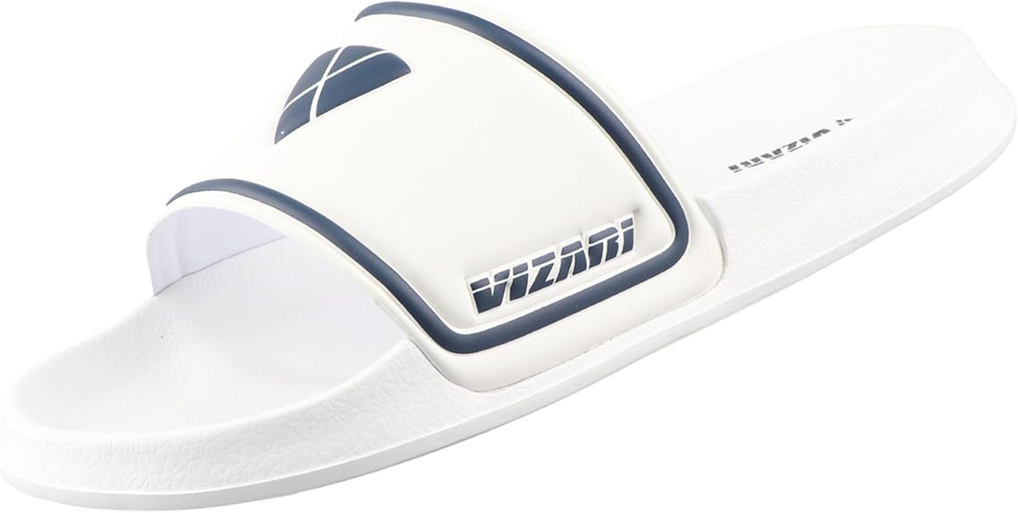 Vizari Adult Soccer Slide Sandals White