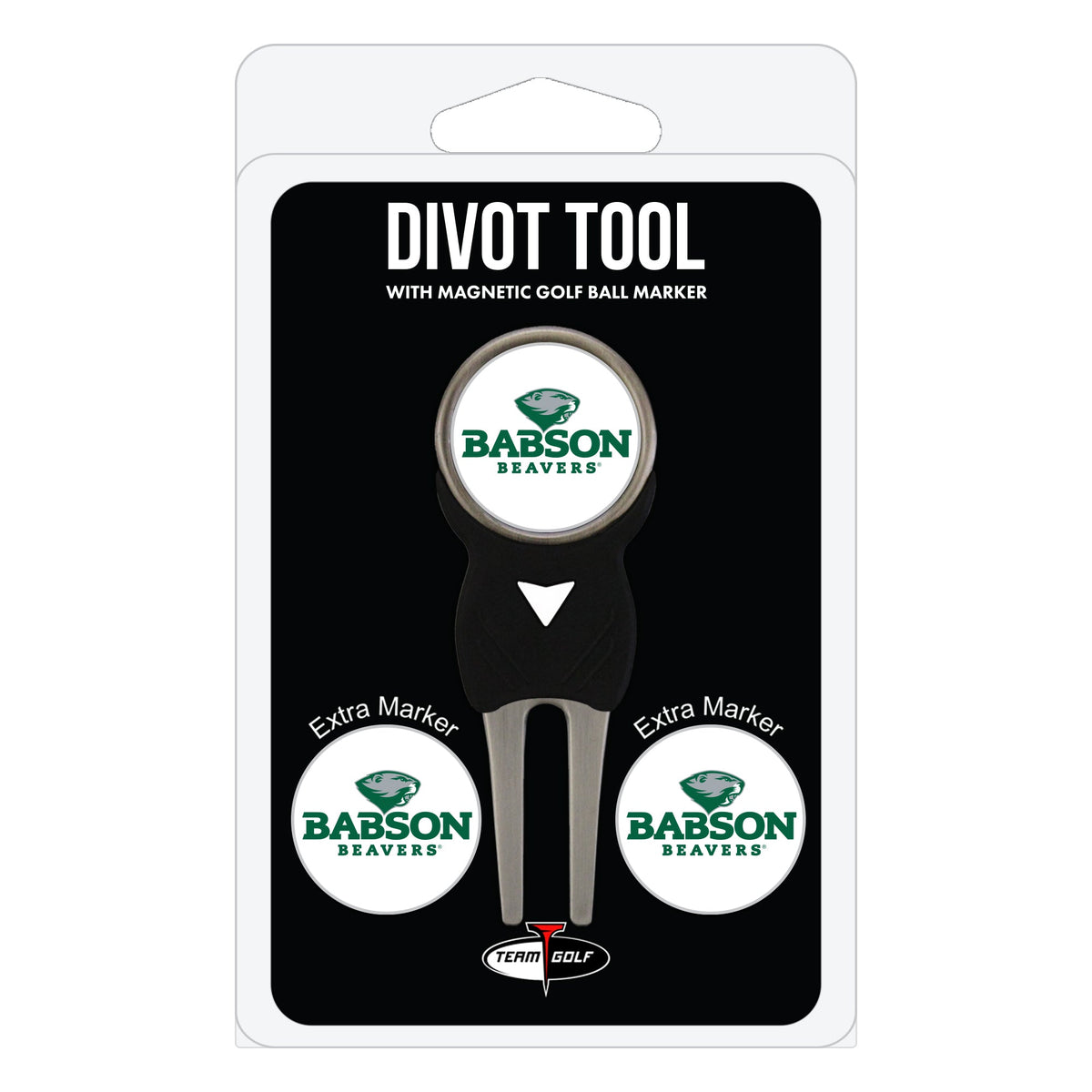 Babson Beavers Divot Tool + 3 Ball Markers