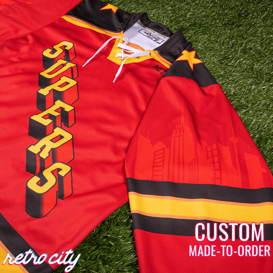 Metroville Supers Lace-Up Hockey Jersey