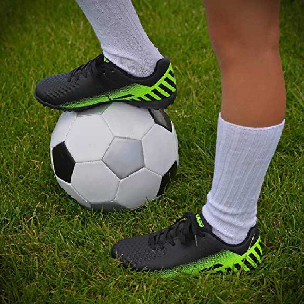 Santos JR. Turf Soccer Shoes - Black/Green