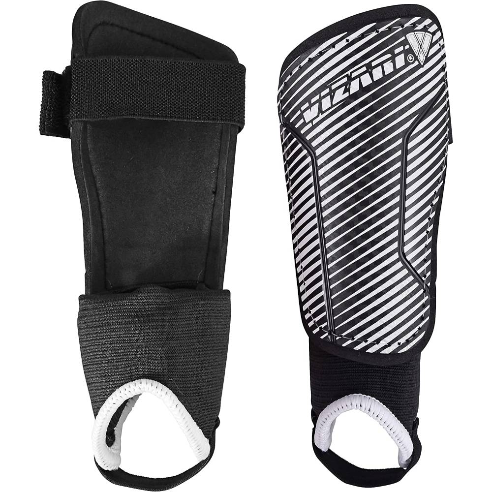 Matera Soccer Shin Guard with Ankle Protection-Black/White
