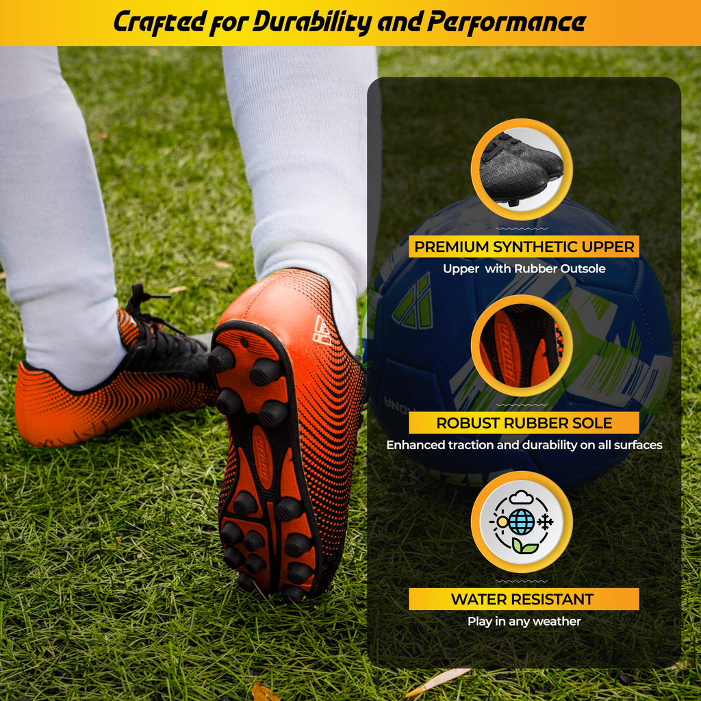 Stealth Firm Ground Soccer Shoes -Black/Orange