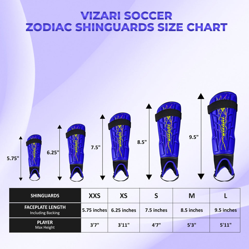 Zodiac Soccer Shin Guard with Detachable Ankle Protection-Blue
