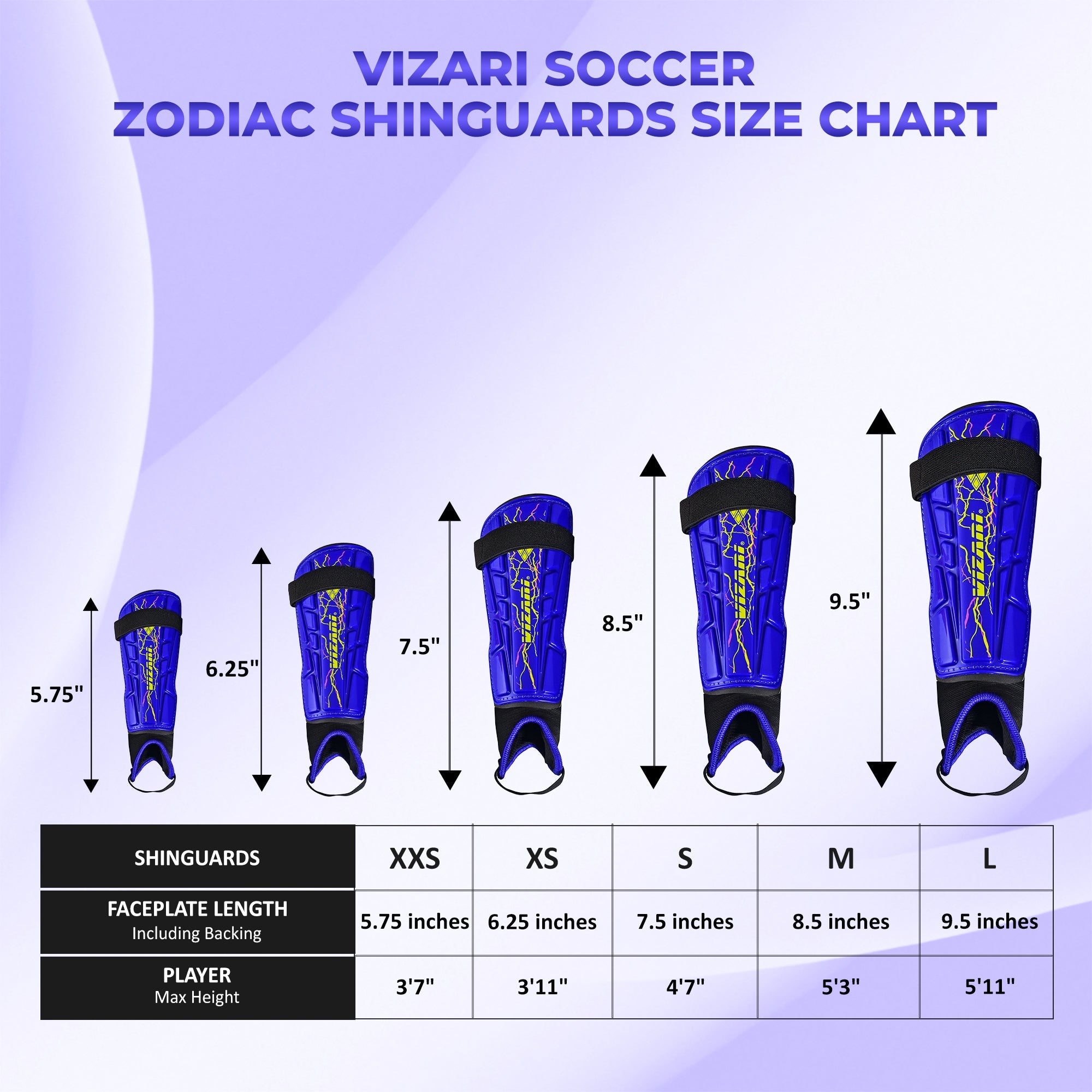 Zodiac Soccer Shin Guard with Detachable Ankle Protection-Blue