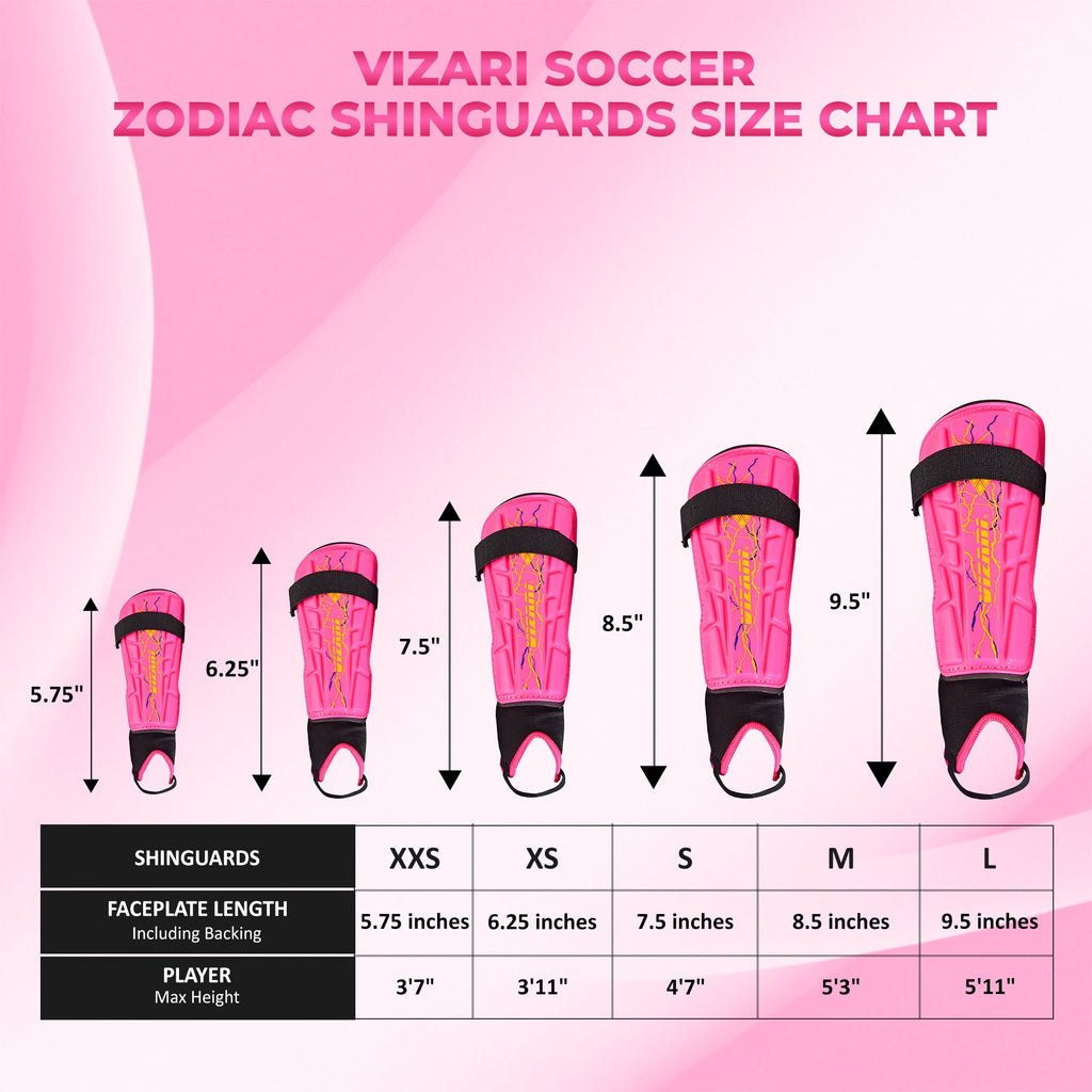 Zodiac Soccer Shin Guard with Detachable Ankle Protection-Pink