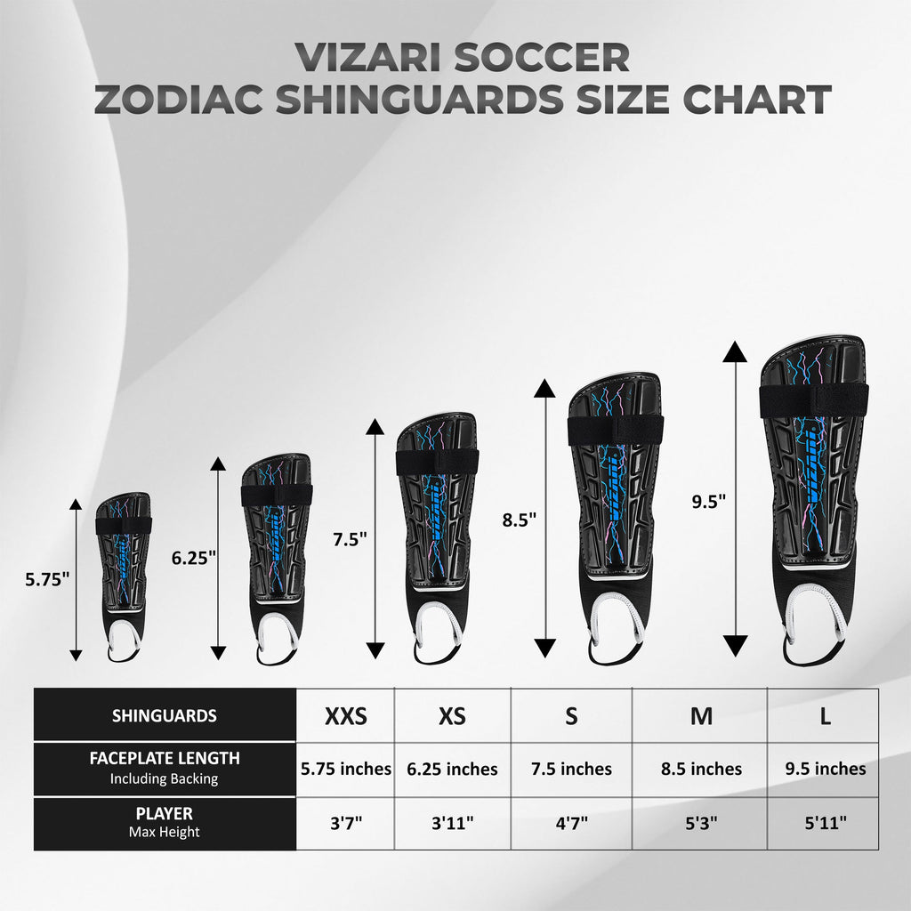 Zodiac Soccer Shin Guard with Detachable Ankle Protection-Black