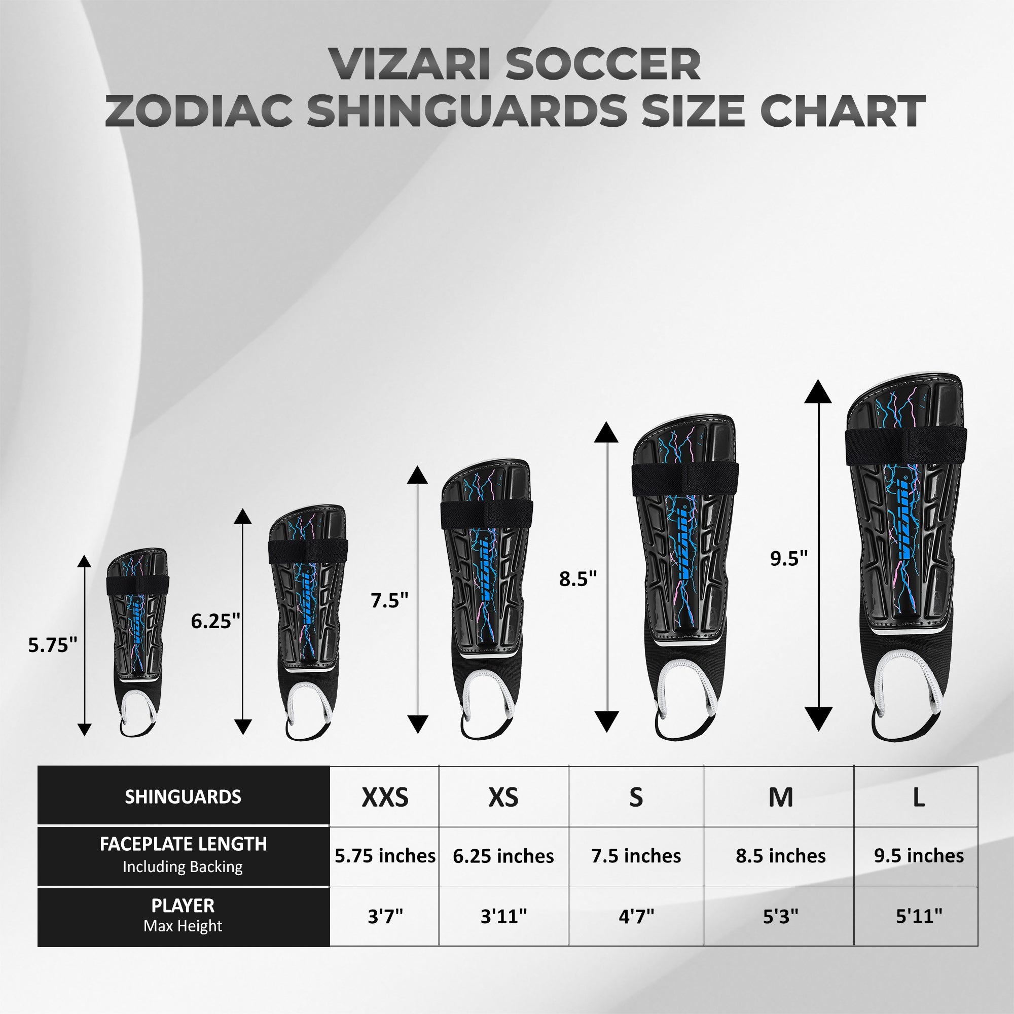 Zodiac Soccer Shin Guard with Detachable Ankle Protection-Black