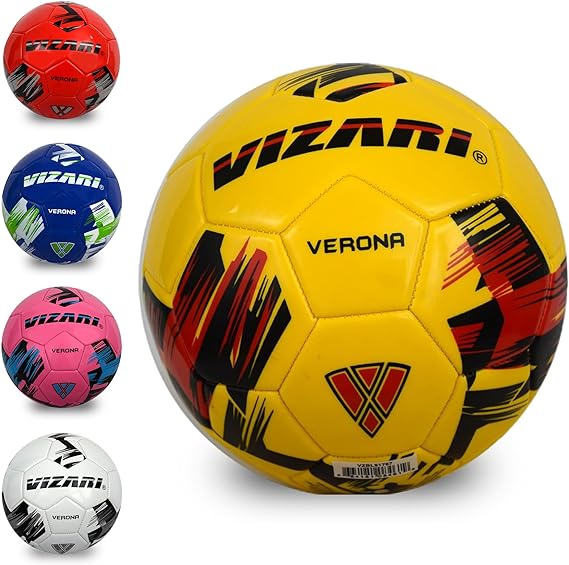Verona Soccer Ball-Yellow/Black/Red