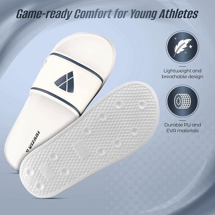 Vizari Youth Soccer Slide Sandals – White