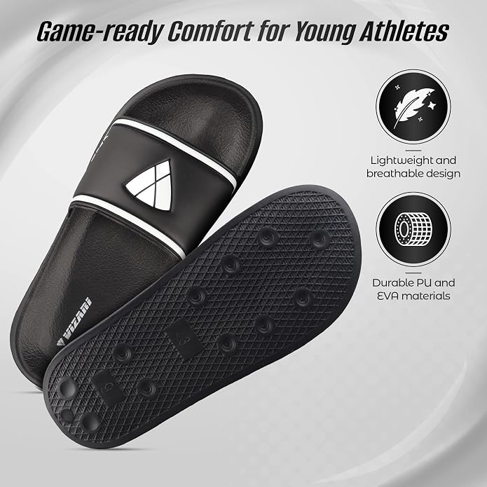 Vizari Sports Adult Soccer Slide Sandals - Black