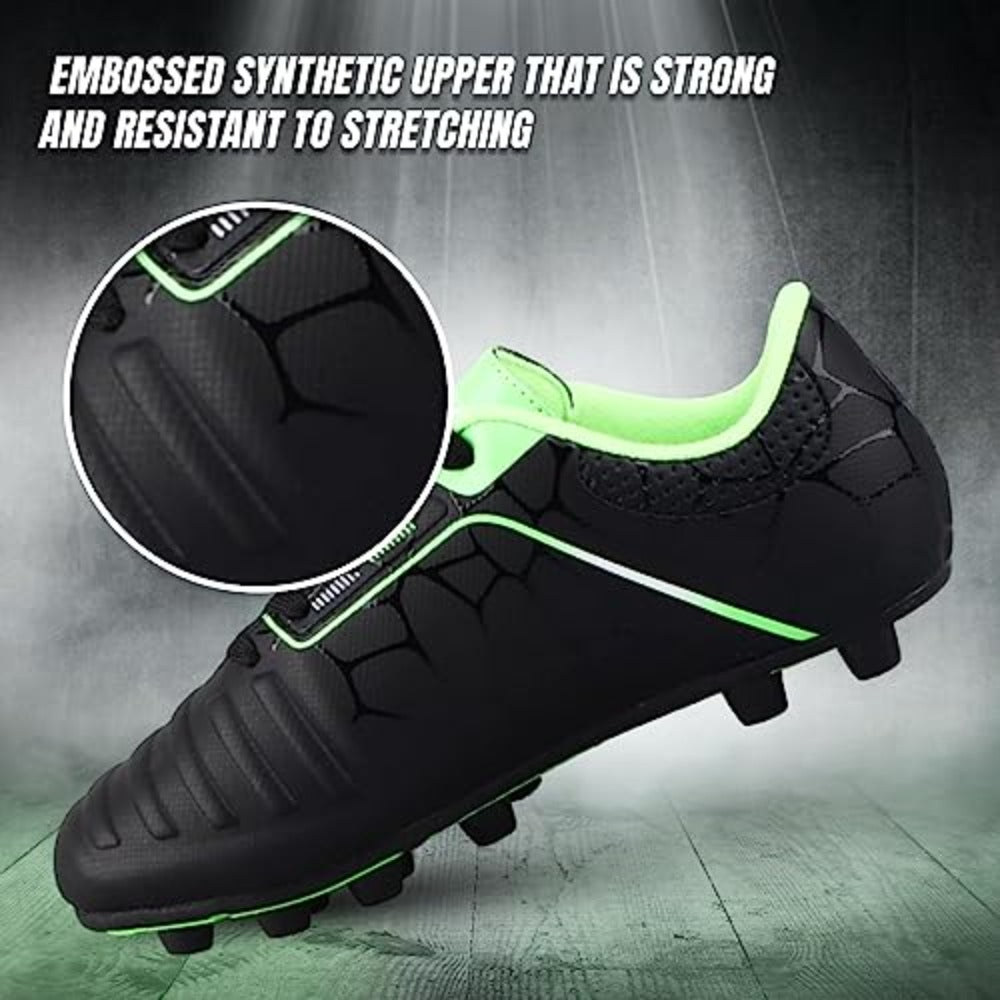Catalina JR. Firm Ground Soccer Shoes -Black/Green/White